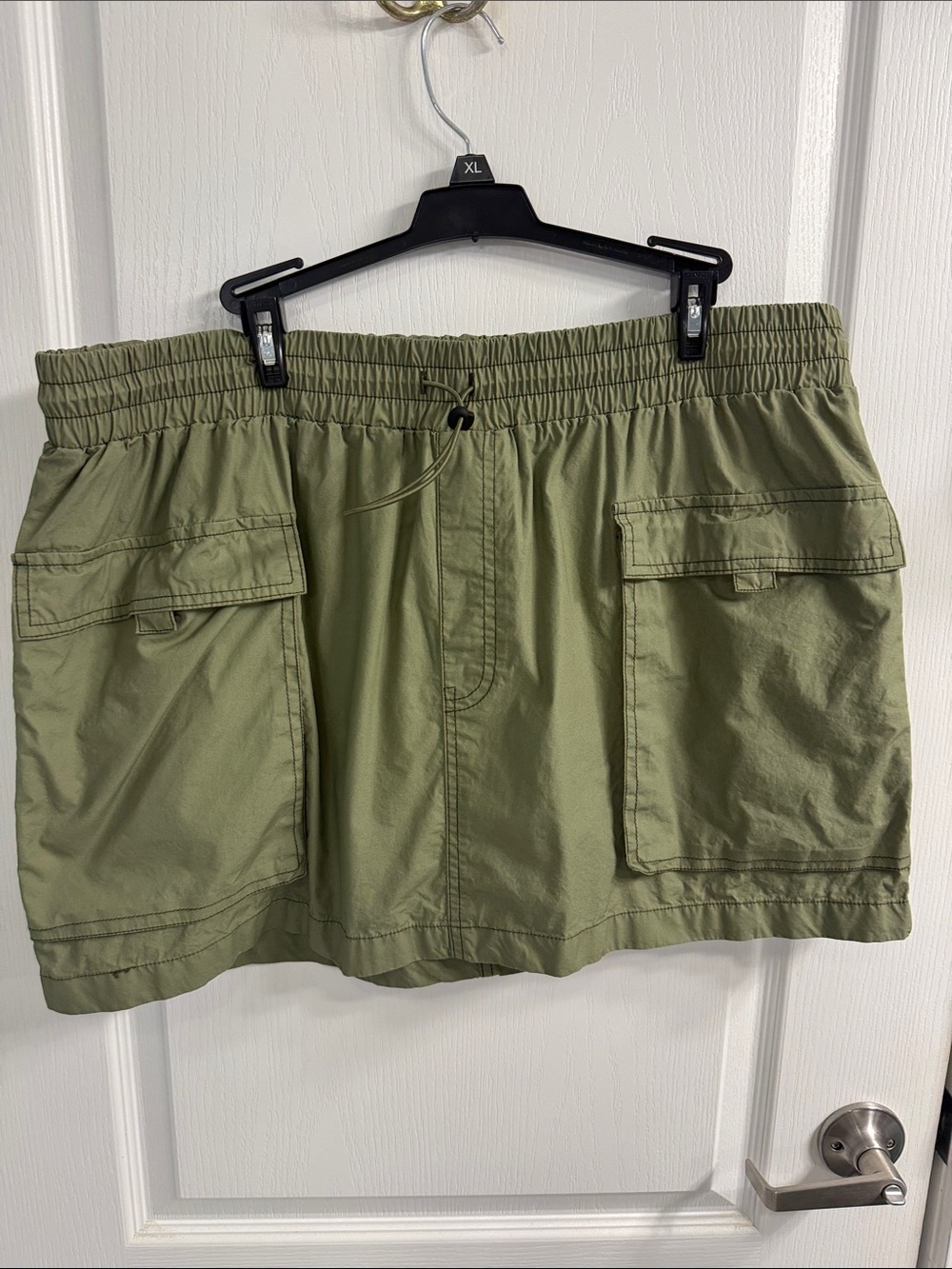 wild fable Olive Green Parachute Utility Mini Skirt Y2K Streetwear